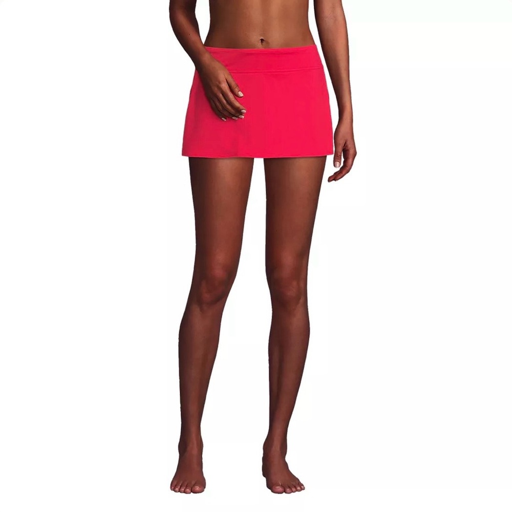Lands' End Bold Red Swim Skirt
